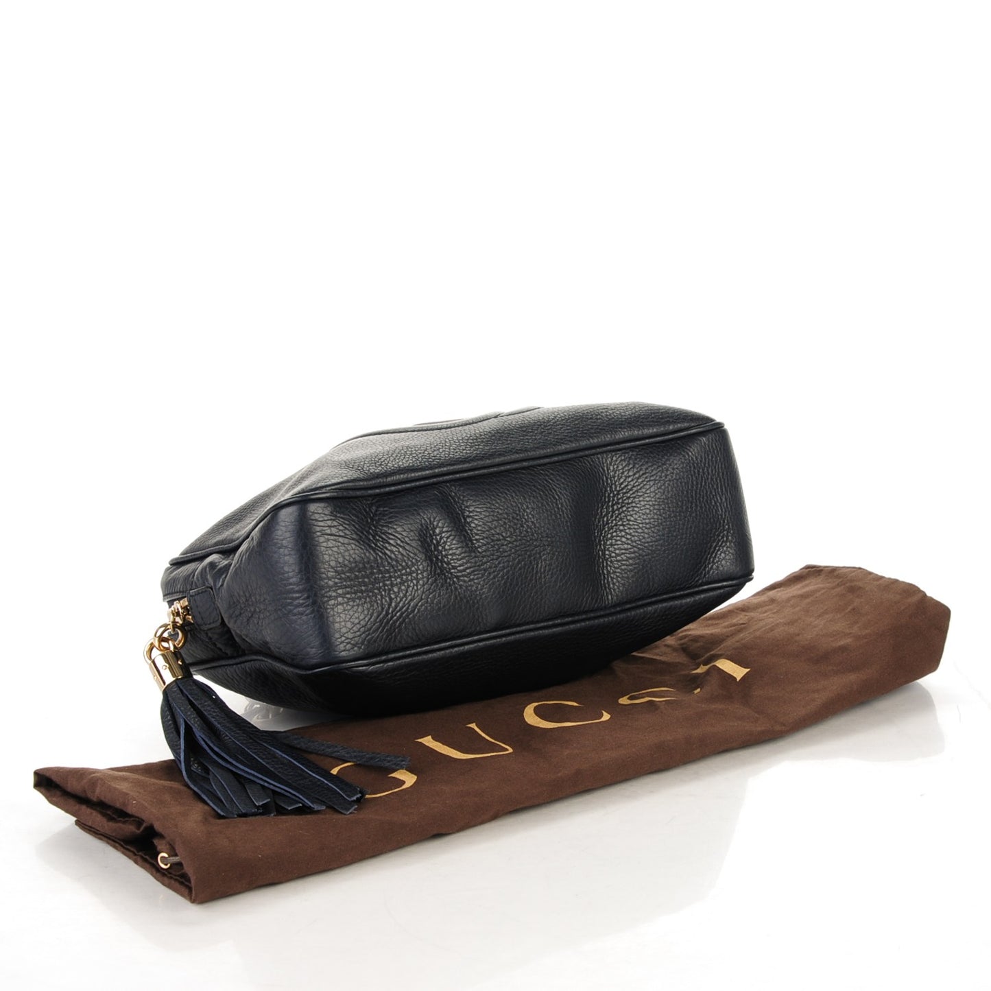 Pebbled Calfskin Small Soho Bowler Blue