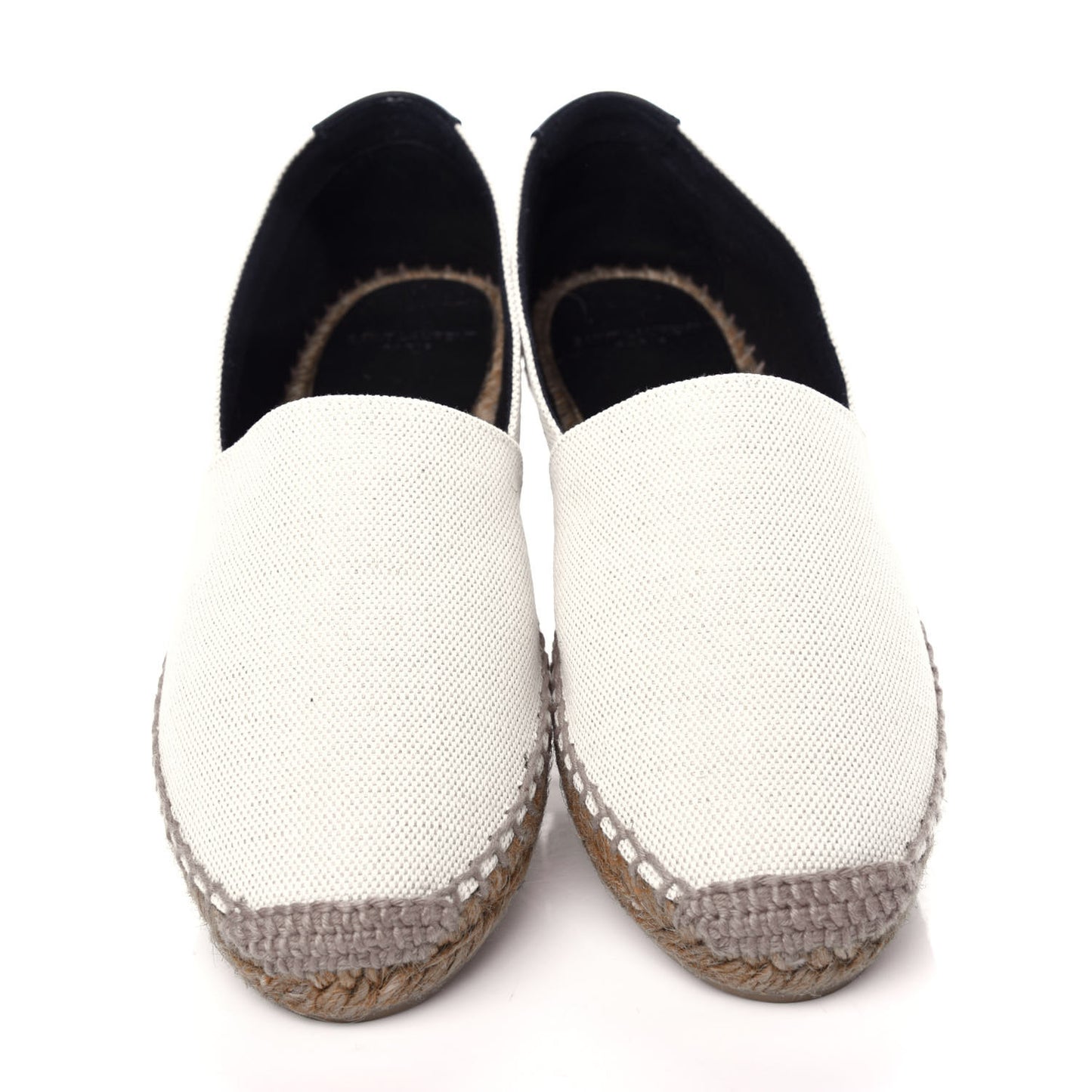 Canvas Nappa Elba Light Logo Embroidered Espadrilles 37.5 Ecru