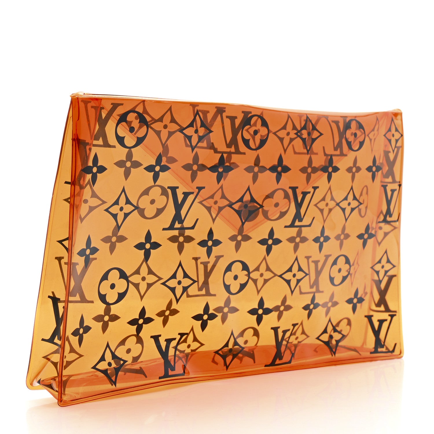 Louis Vuitton PVC Monogram Printed Envelope Pouch Orange 3 of 5