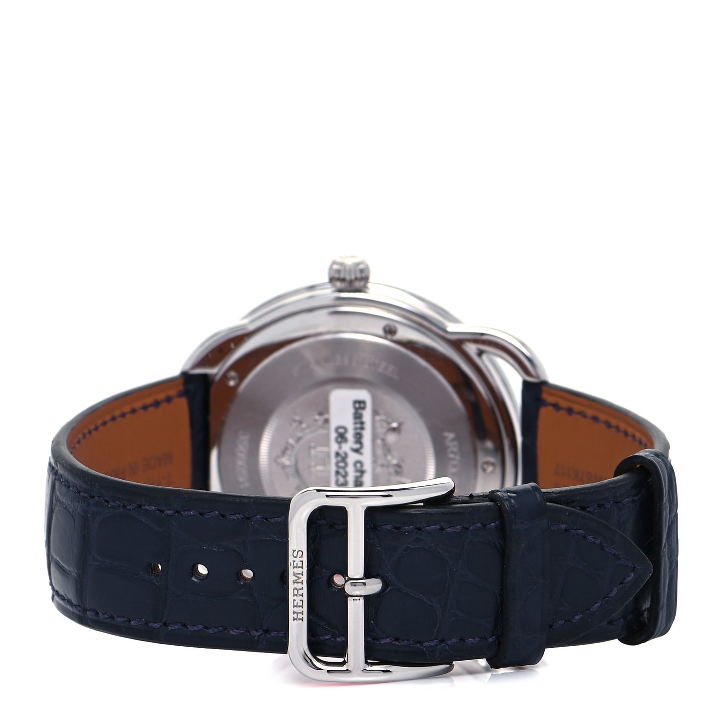 Stainless Steel Alligator 40mm Arceau Quartz Watch Bleu Abysse