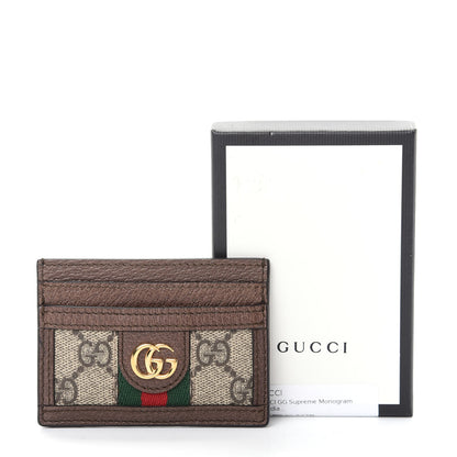 Gucci GG Supreme Monogram Ophidia Card Holder Brown 7 of 7