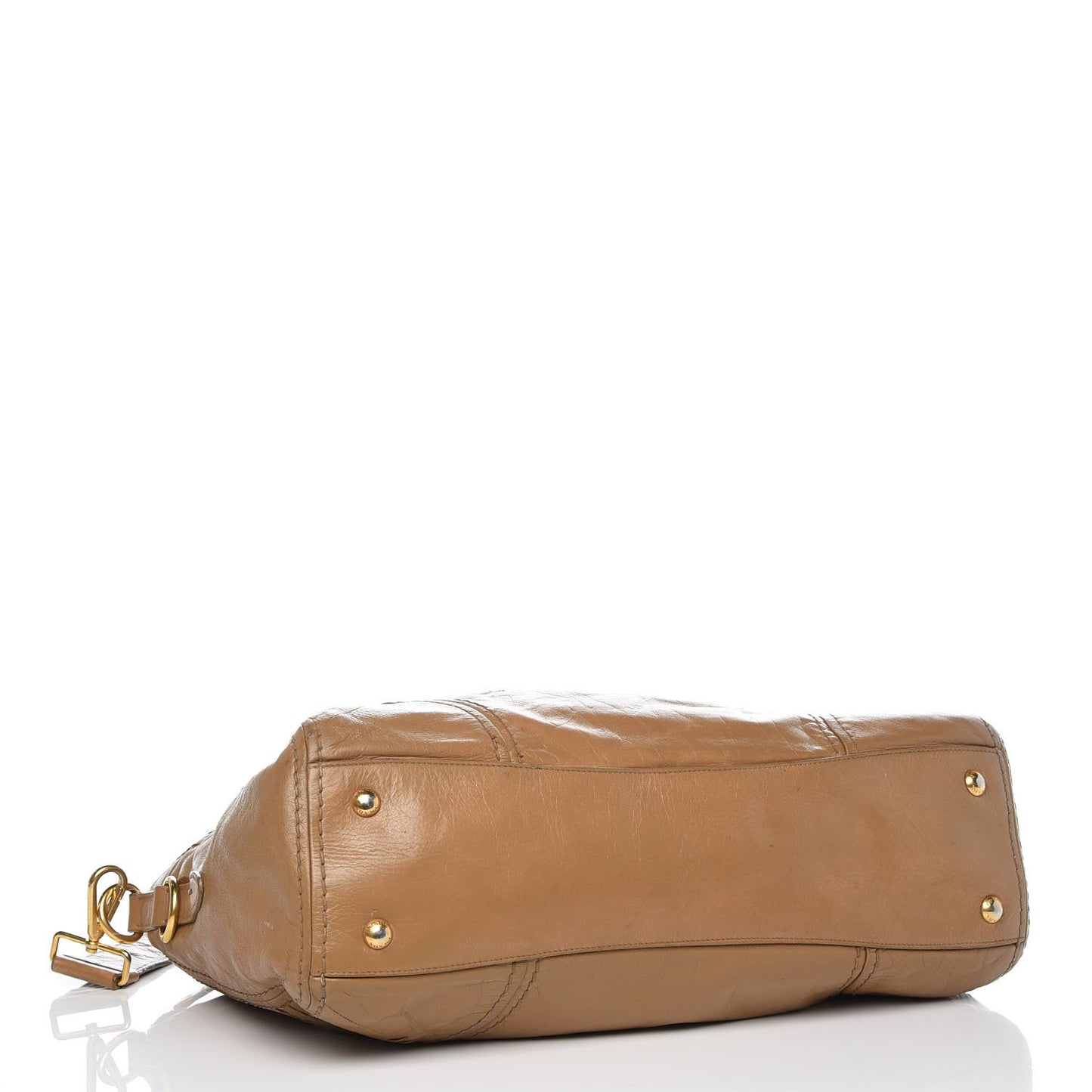 Vitello Shine Shopping Satchel Giunco