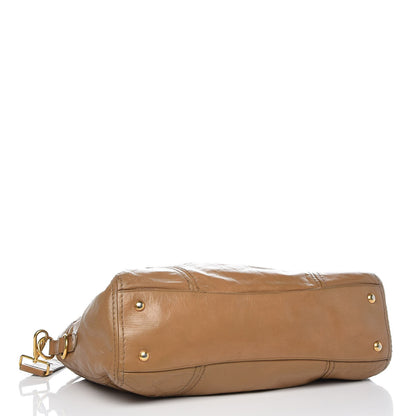 Prada Vitello Shine Shopping Satchel Giunco 5 of 13
