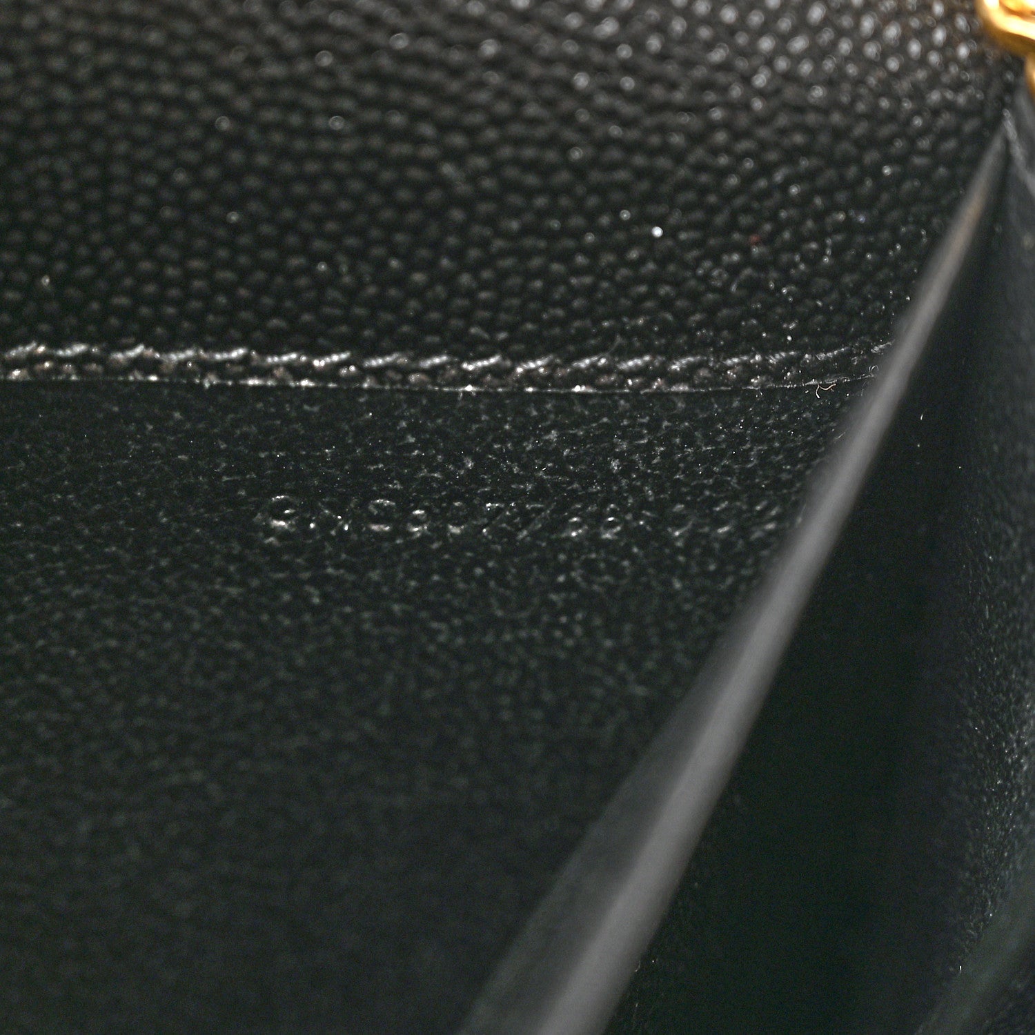 Saint Laurent Grain de Poudre Uptown Chain Wallet Black 10 of 11