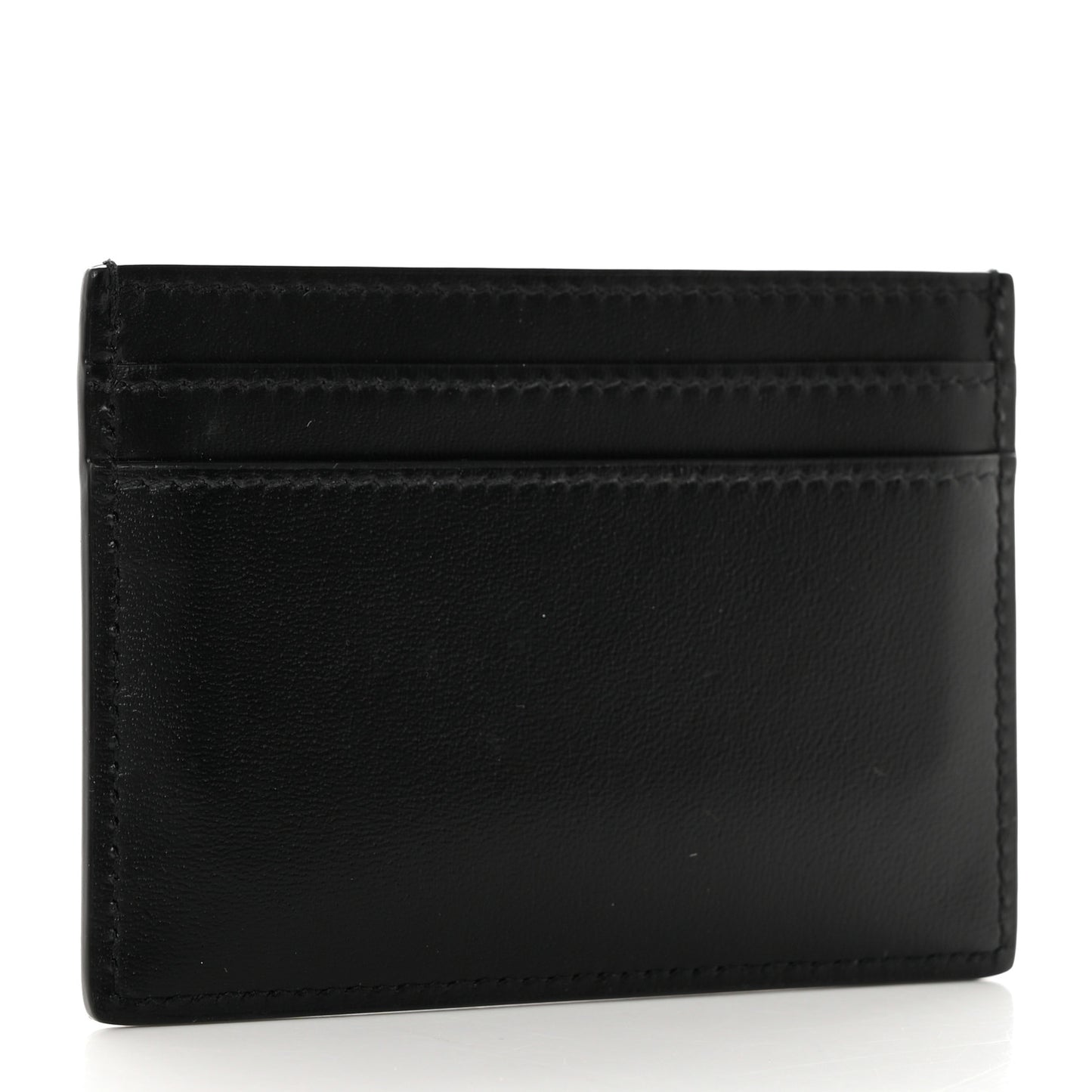 Calfskin Tiny Cassandre Credit Card Case Black