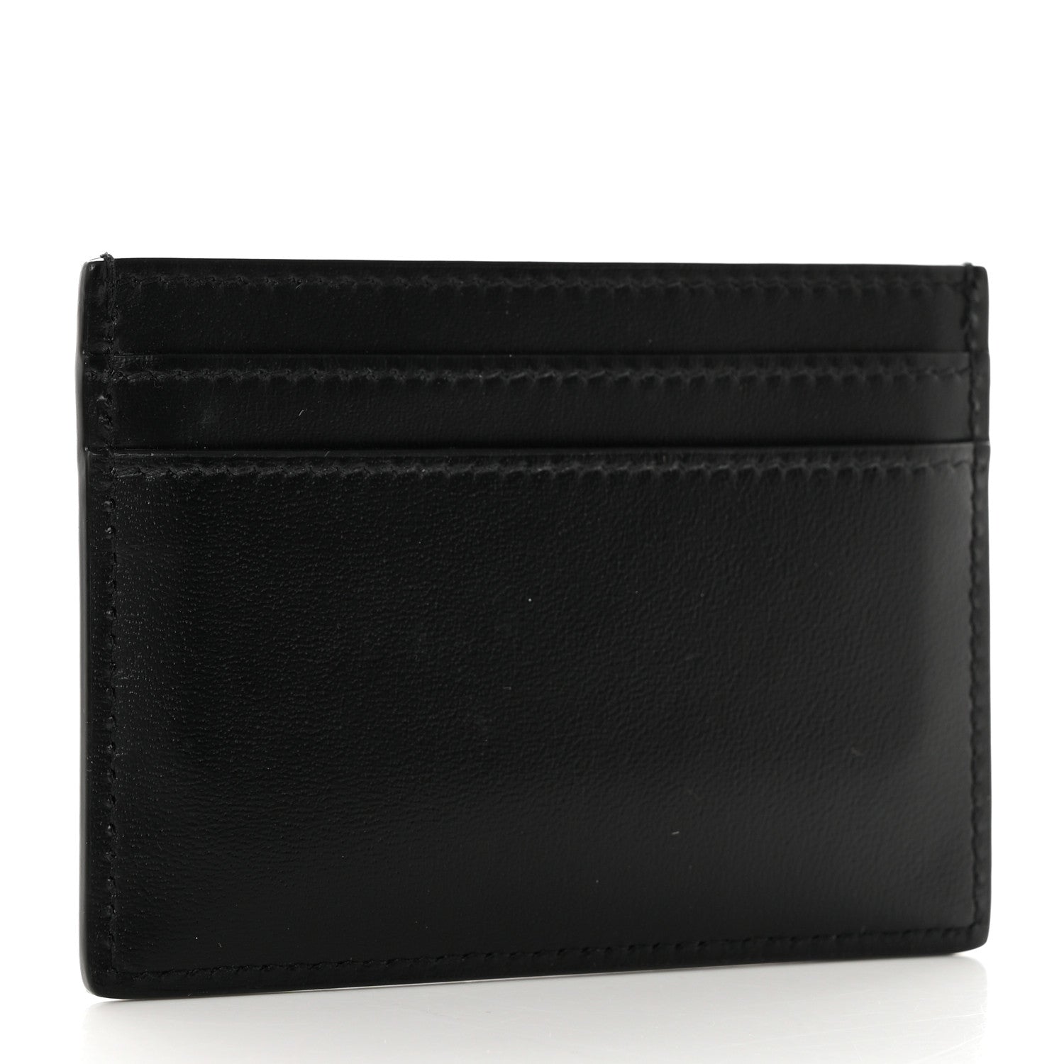 Saint Laurent Calfskin Tiny Cassandre Credit Card Case Black 3 of 7