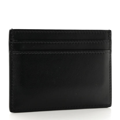 Saint Laurent Calfskin Tiny Cassandre Credit Card Case Black 3 of 7