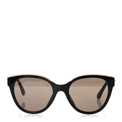 Chanel Acetate CC Butterfly Sunglasses 5414 Black Beige 2 of 10
