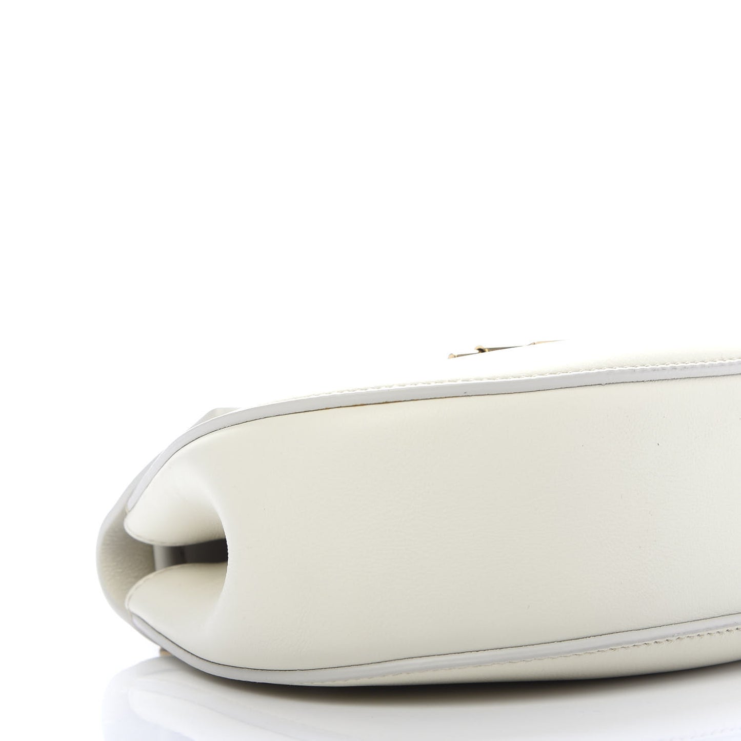 Calfskin Mini Drew Shoulder Bag White