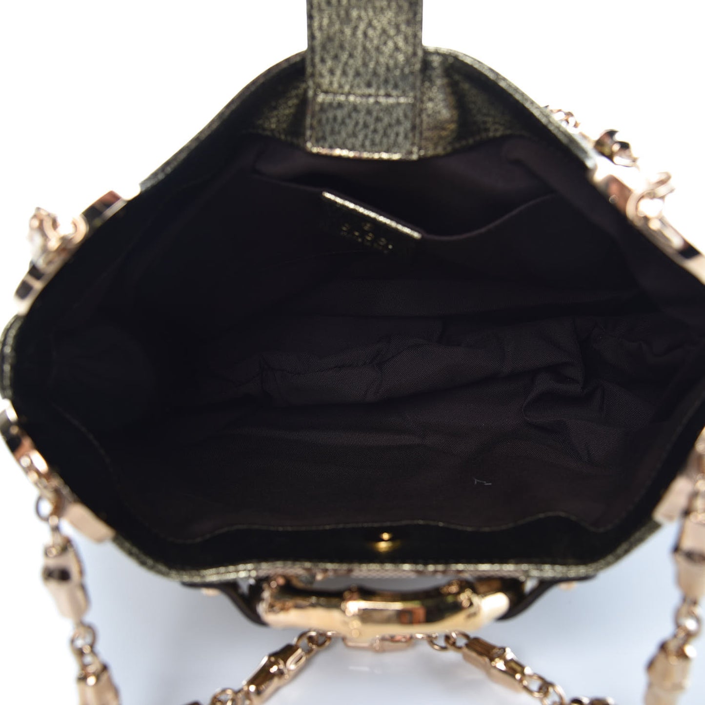 Monogram Bamboo Chain Tom Ford Shoulder Bag Metallic