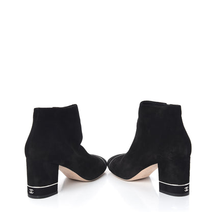 Chanel Suede Calfskin Short Boots 41 Black 6 of 11