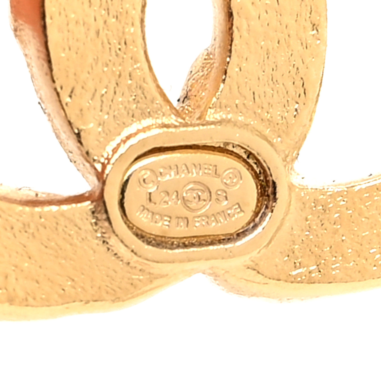 Chanel Crystal CC Earrings Gold 4 of 5