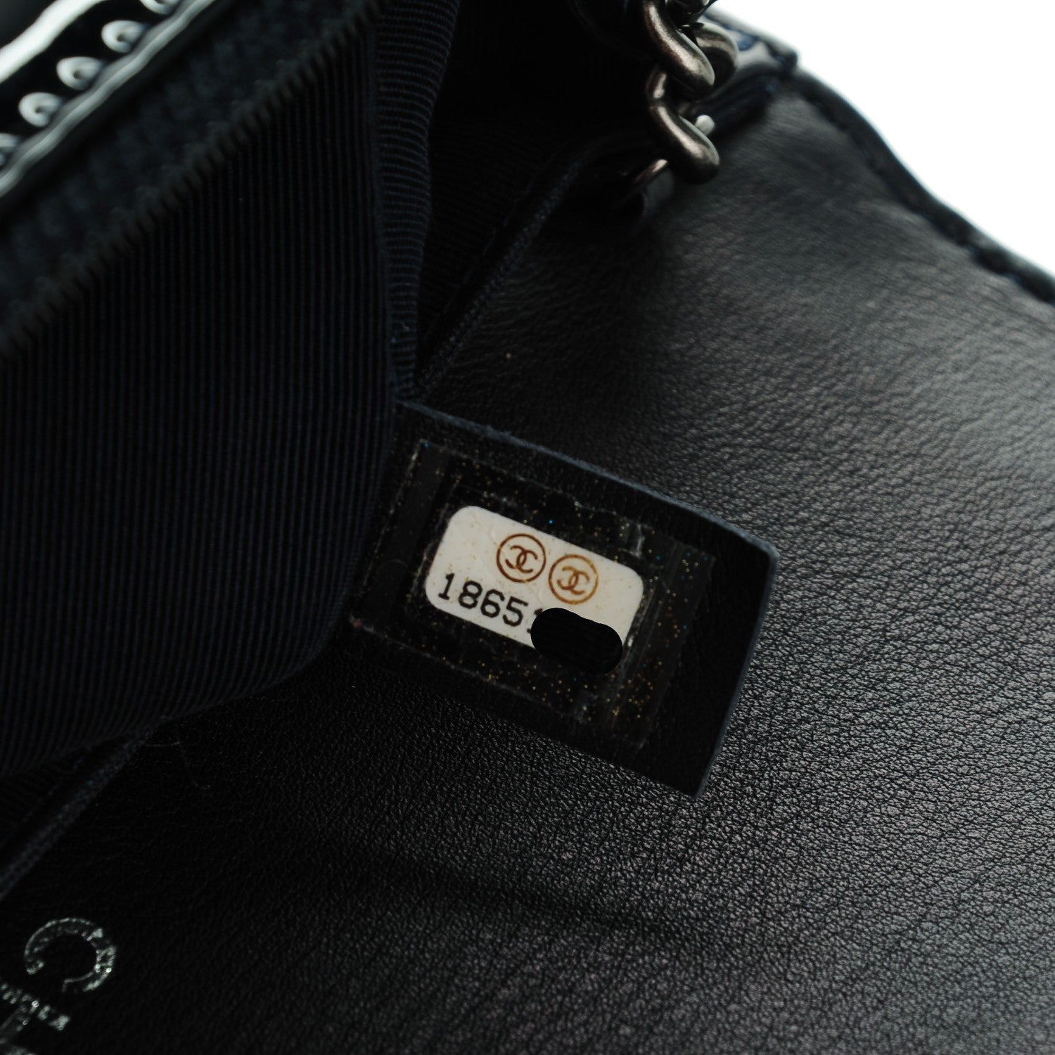 Chanel Patent Small Boy Reverso Flap Navy Blue 8 of 8