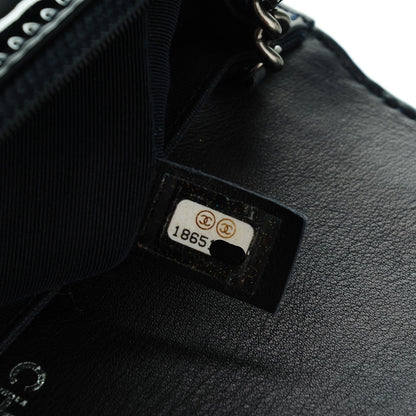 Chanel Patent Small Boy Reverso Flap Navy Blue 8 of 8