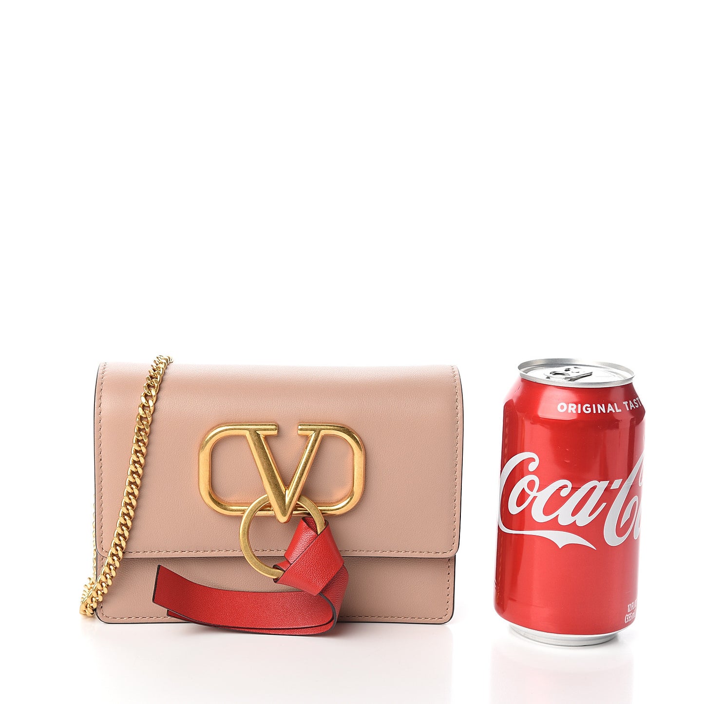 Smooth Calfskin Mini VRing Crossbody Bag Rose Cannelle