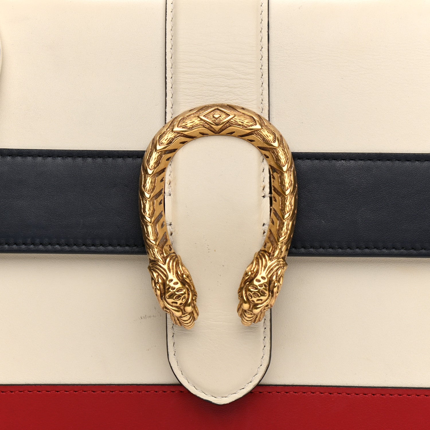 Gucci Calfskin Bamboo Web Medium Dionysus Top Handle Bag White Blue Hibiscus Red 9 of 21