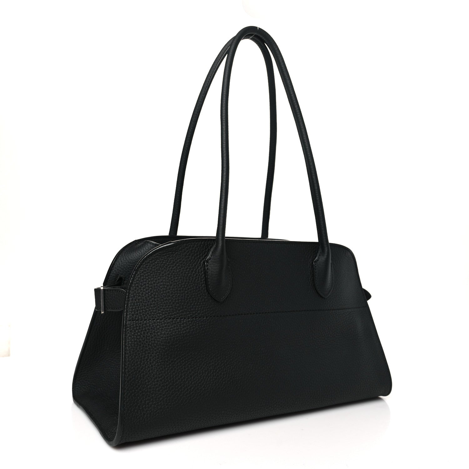 The Row Matte Grained Calfskin Margaux Shoulder 12 Black 3 of 9