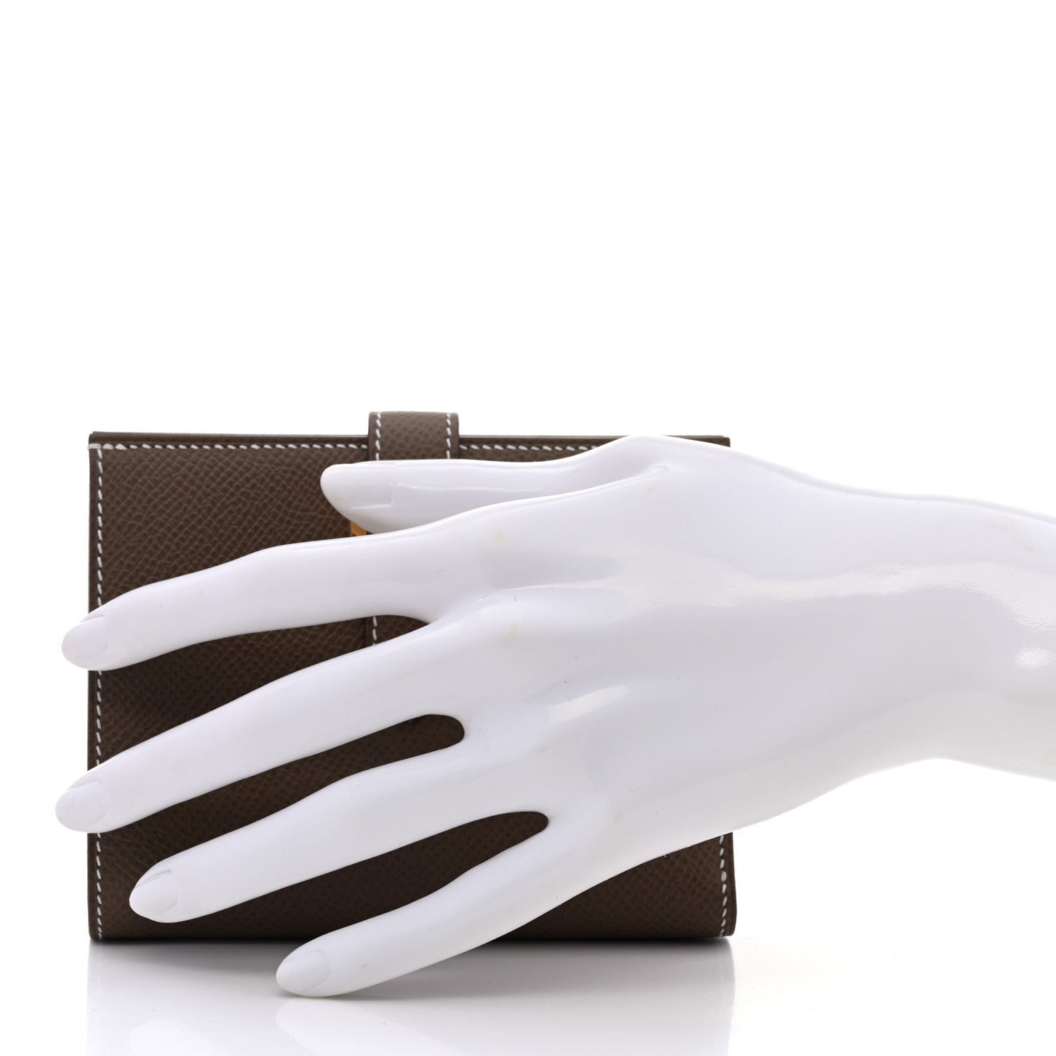 Hermes Epsom Bearn Compact Wallet Etoupe 2 of 8