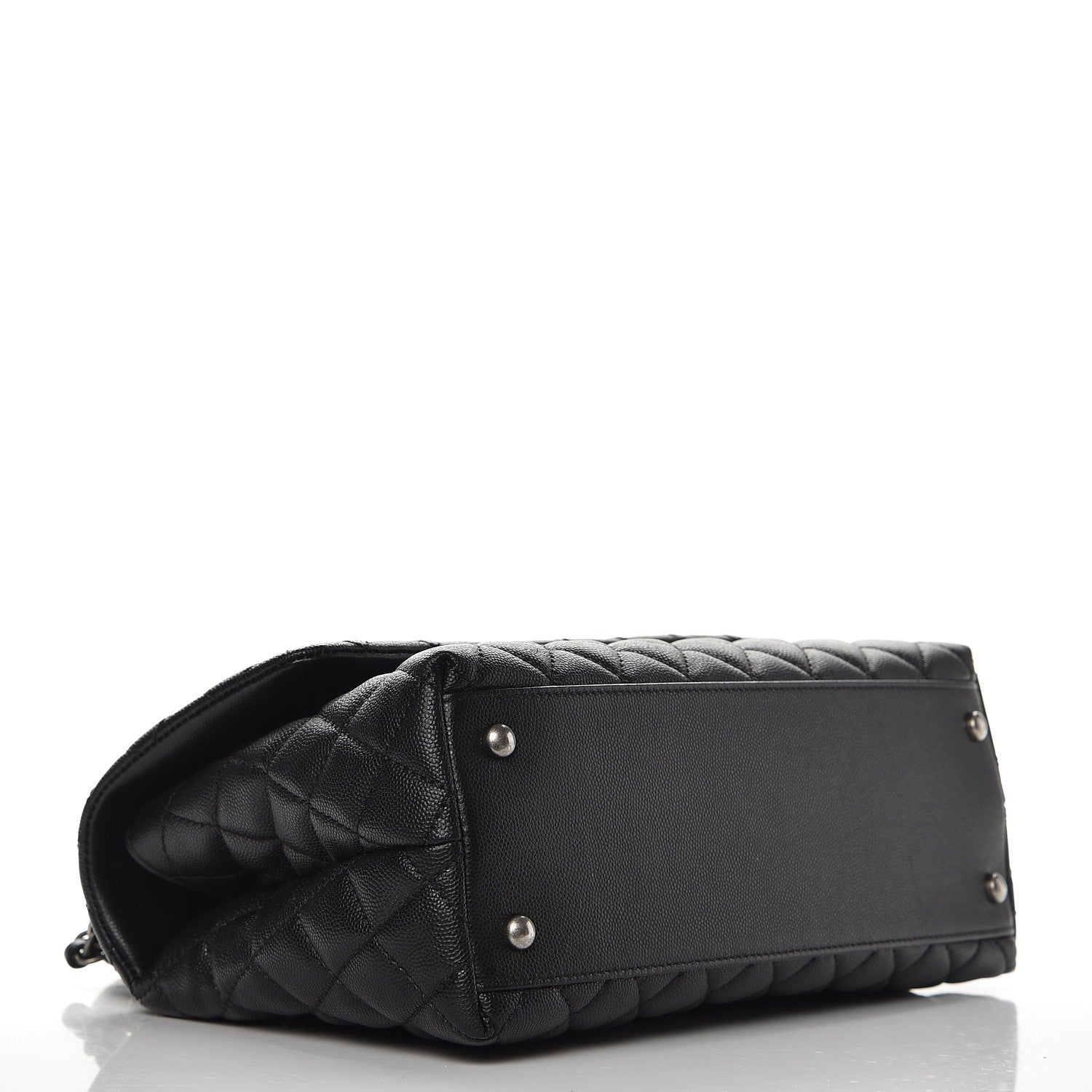 Chanel Caviar Lizard Quilted Small Coco Handle Flap Black 5 of 9