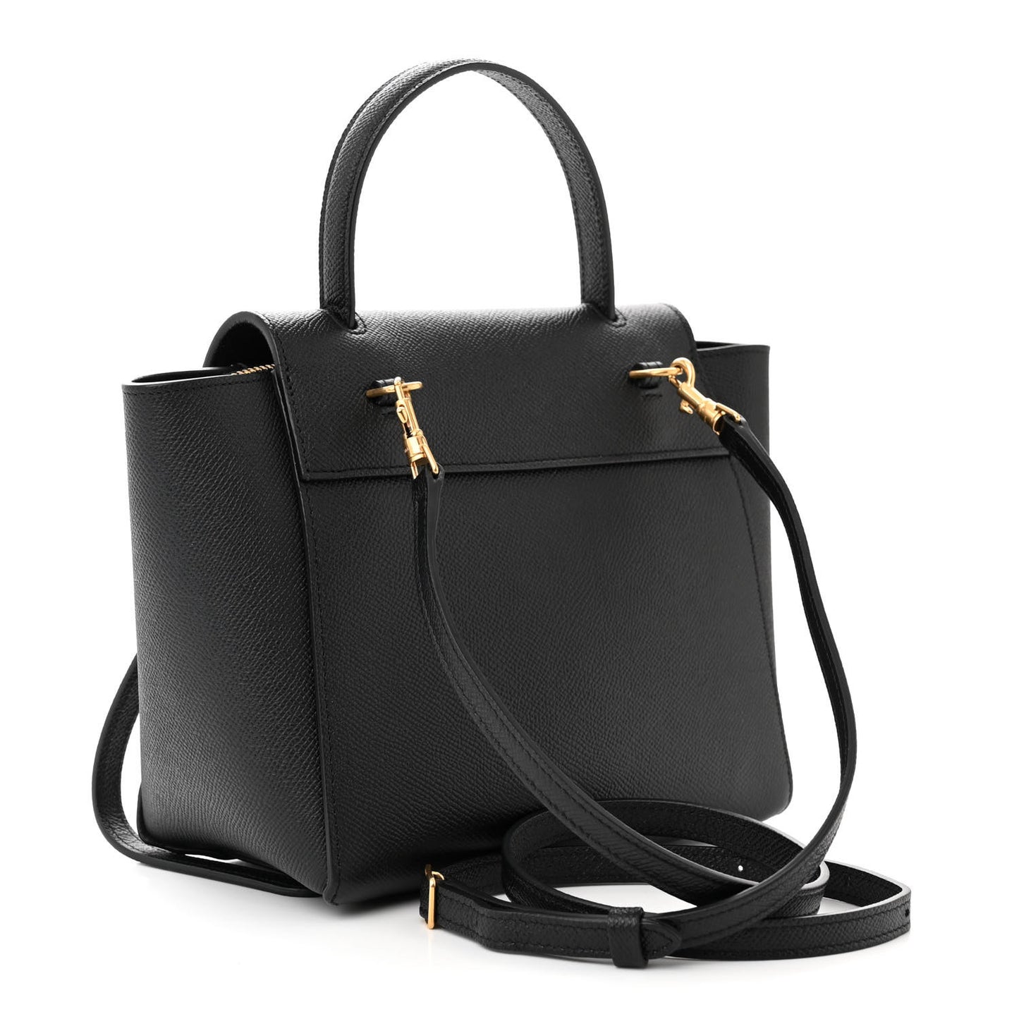 Grained Calfskin Nano Belt Bag Black