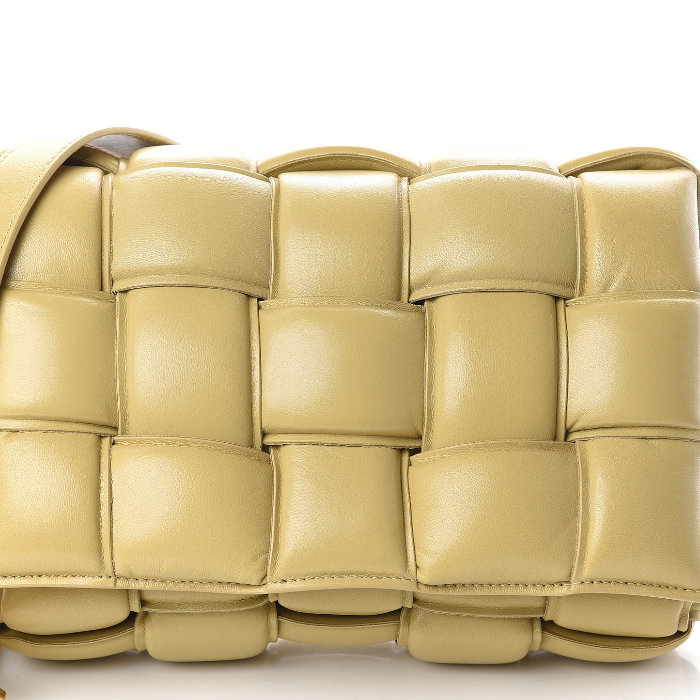 Nappa Maxi Intreccio Padded Cassette Crossbody Bag Tapioca