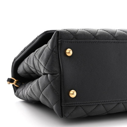 Chanel Caviar Quilted Small Coco Handle Flap Black 9 of 12