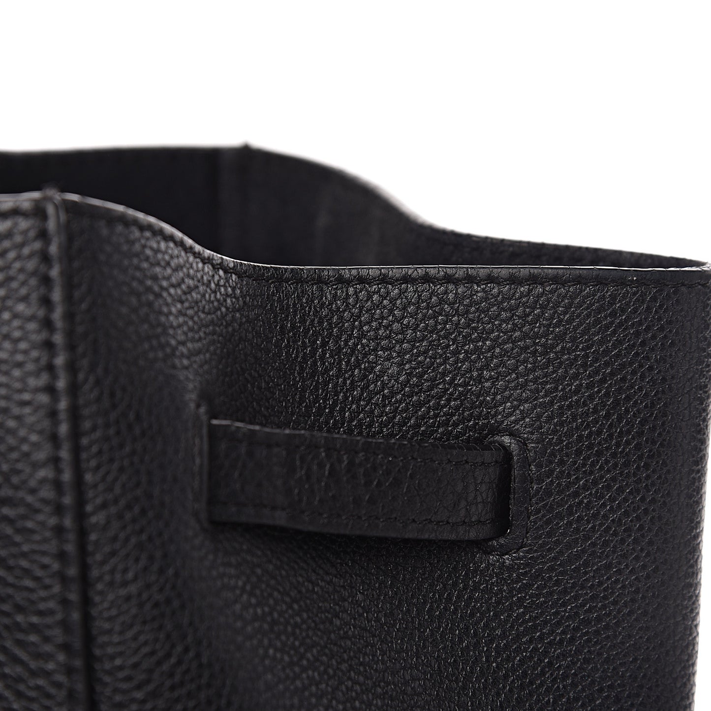 Soft Grained Calfskin Small Belt Cabas Phantom Black