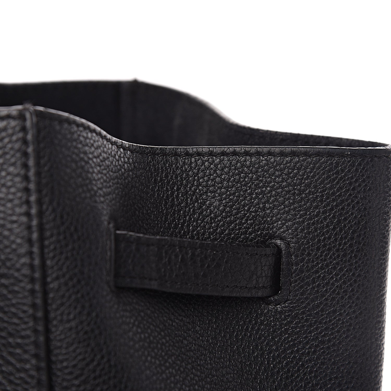 Celine Soft Grained Calfskin Small Belt Cabas Phantom Black 8 of 14