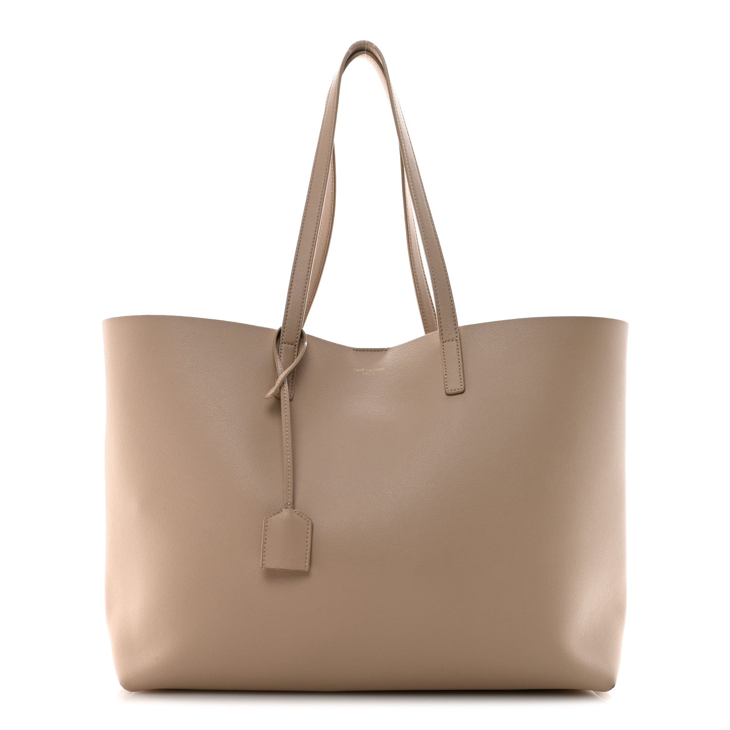 Saint Laurent Calfskin Large Shopping Tote Dark Beige 1 of 12