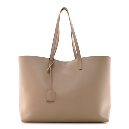 Saint Laurent Calfskin Large Shopping Tote Dark Beige 1 of 12