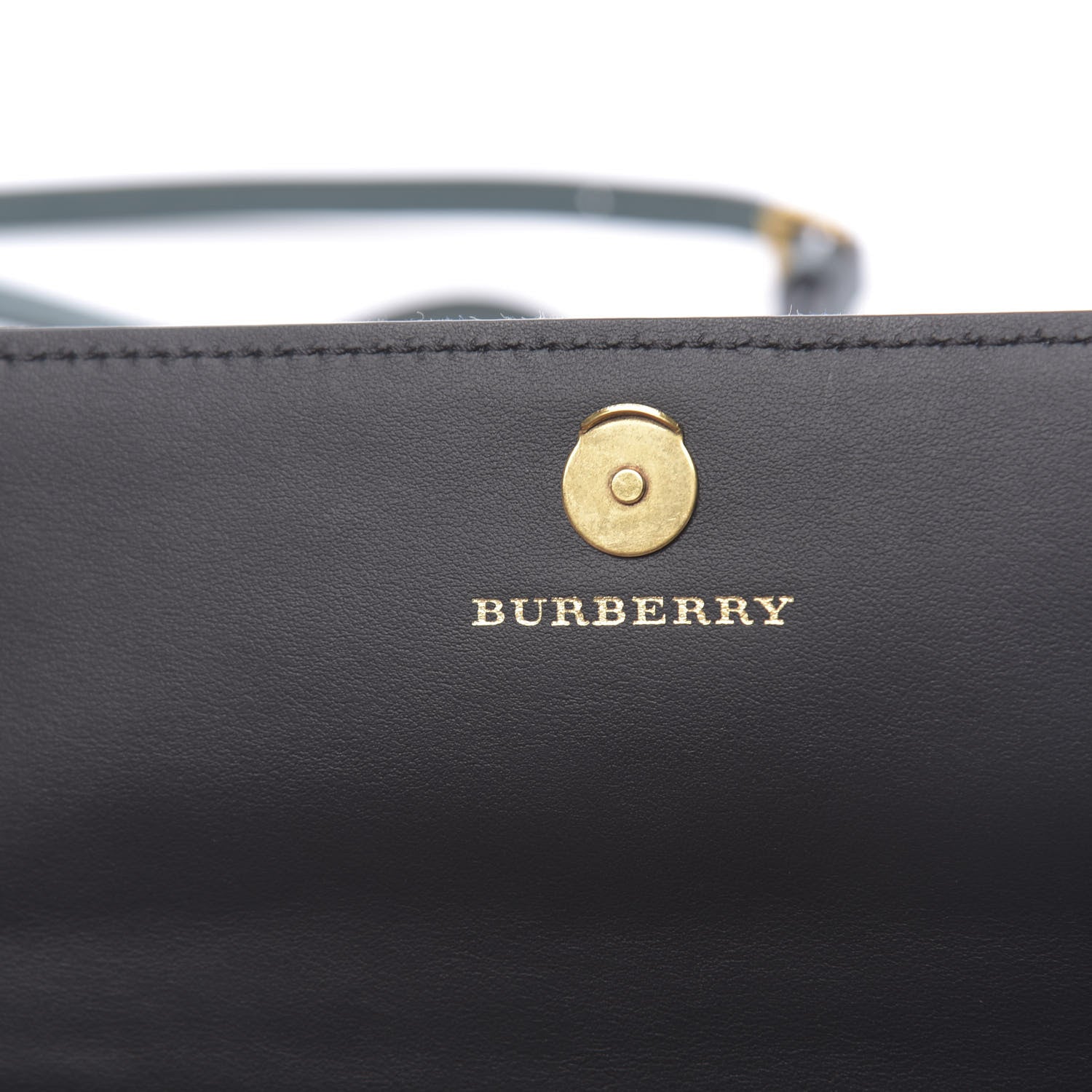 Burberry Canvas Tartan Check Mix Henley Wallet on Chain Green Multicolor 6 of 11
