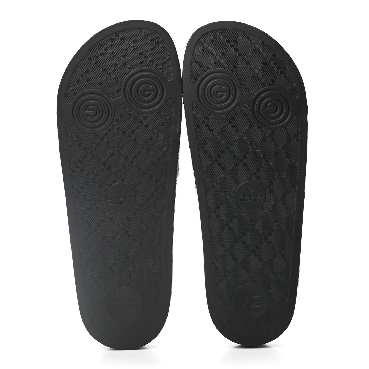 GG Supreme Monogram Psychedelic Mens Slide Sandals 9 Black Multicolor