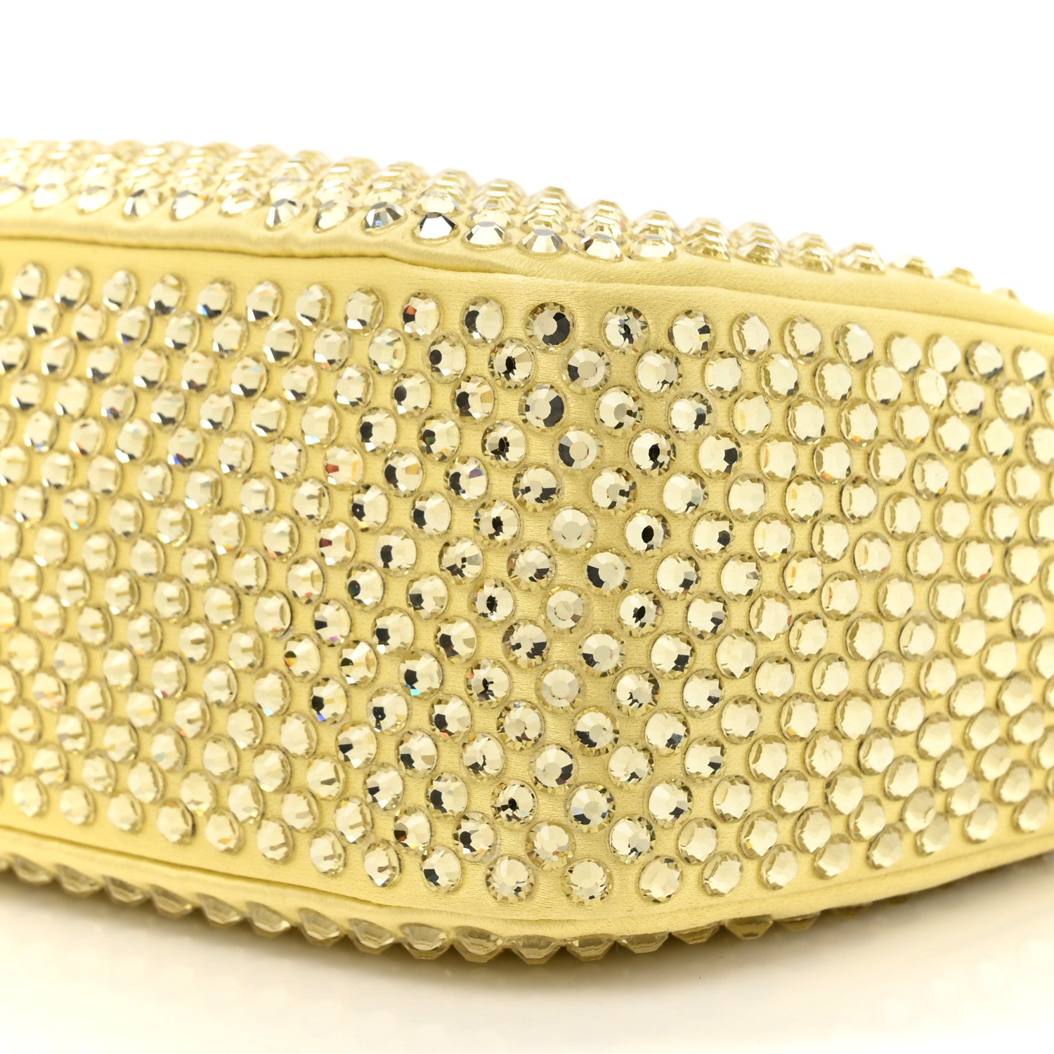 Prada Satin Crystal Re-Edition 2005 Shoulder Bag Ananas 8 of 9