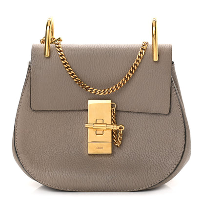 Chloe Grained Lambskin Mini Drew Shoulder Bag Motty Grey 1 of 9