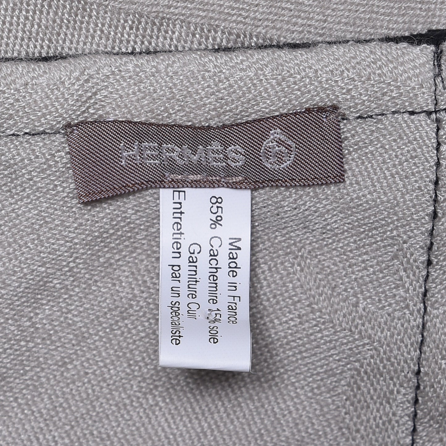 Cashmere Silk Lambskin Petit H Ex-Libris Stole