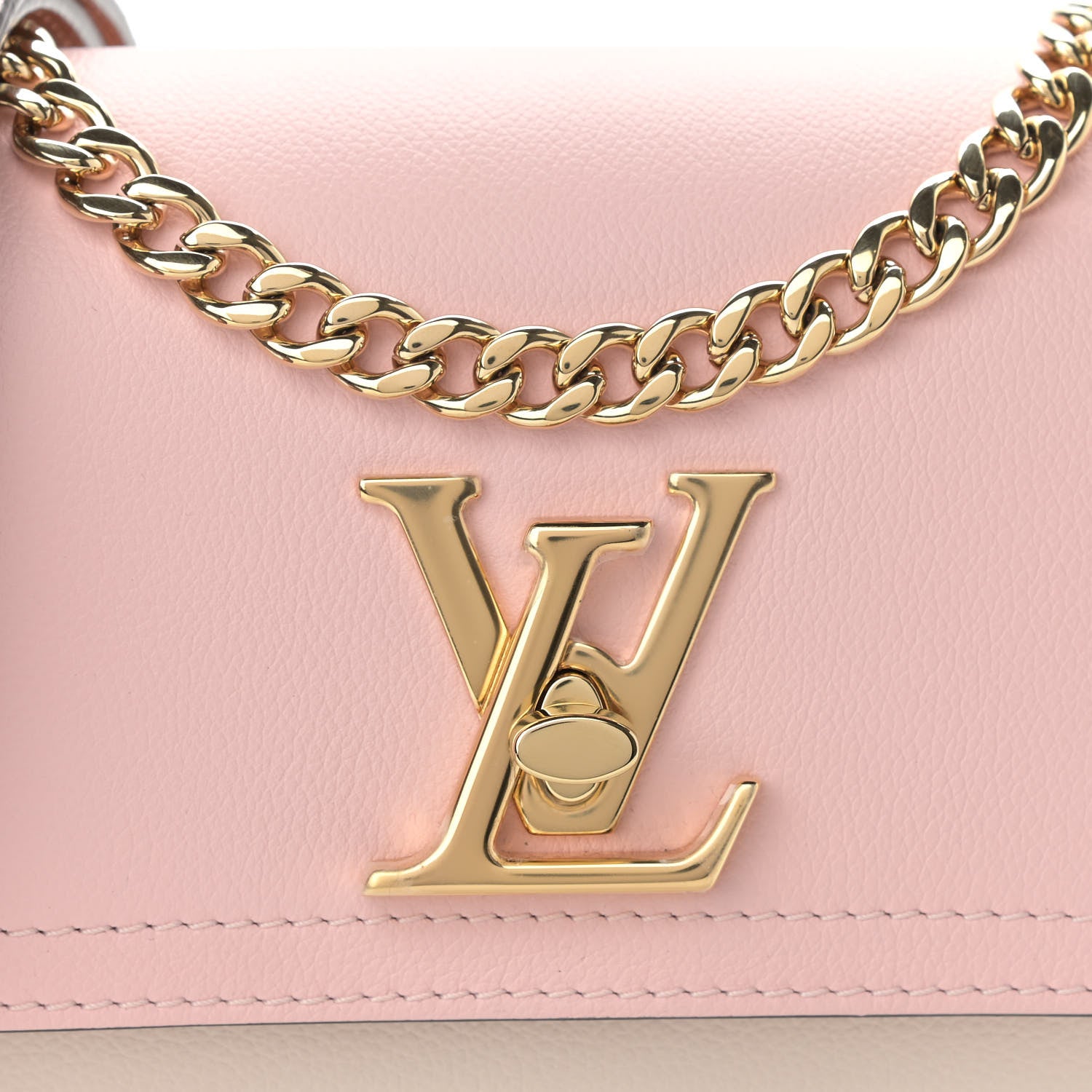 Louis Vuitton Grained Calfskin Lockme Tender Rose Water 7 of 9