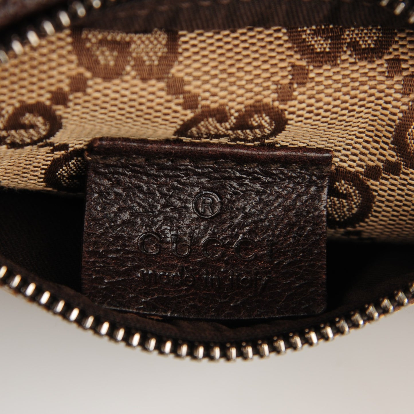 GG Monogram Web Double Pocket Belt Bag Dark Brown