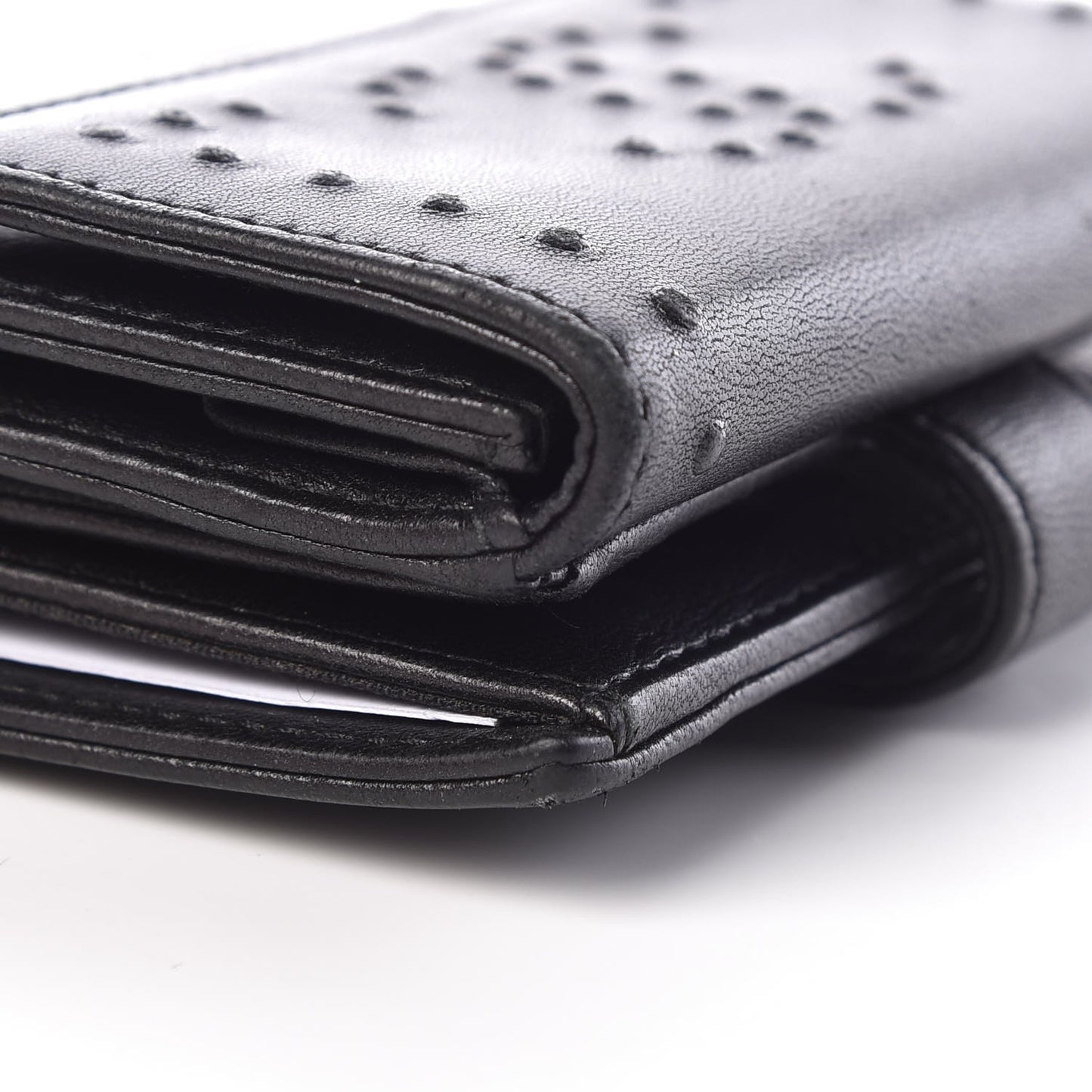 Lambskin CC Double Sided Wallet Black
