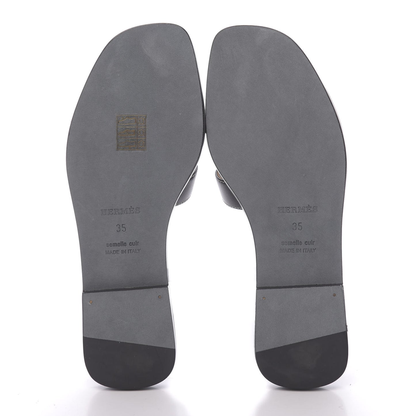 Box Calfskin Oran Sandals 35 Black