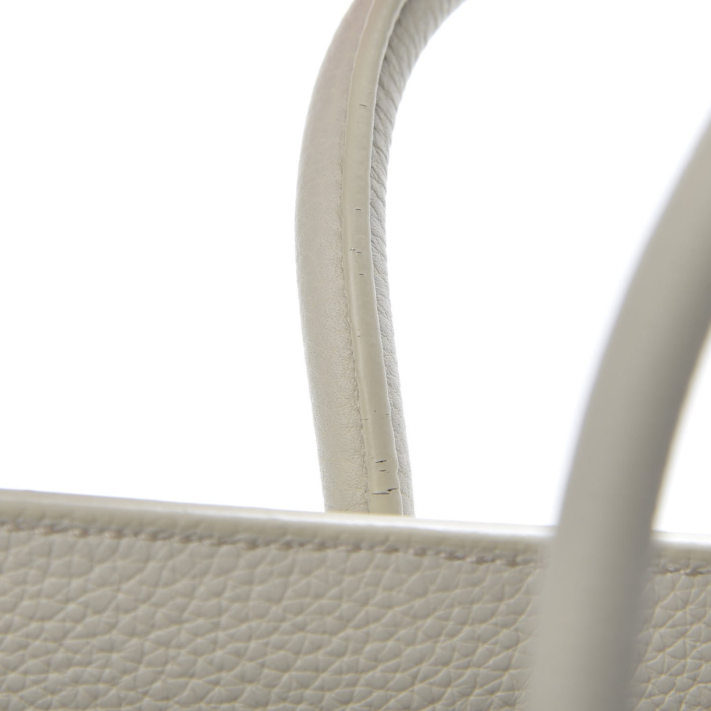 Grained Calfskin Baby Sac De Jour Souple Ivory
