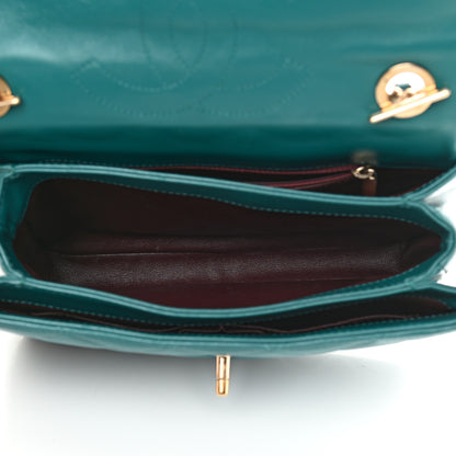 Chanel Lambskin Quilted Small Trendy CC Flap Dual Handle Bag Green 5 of 14
