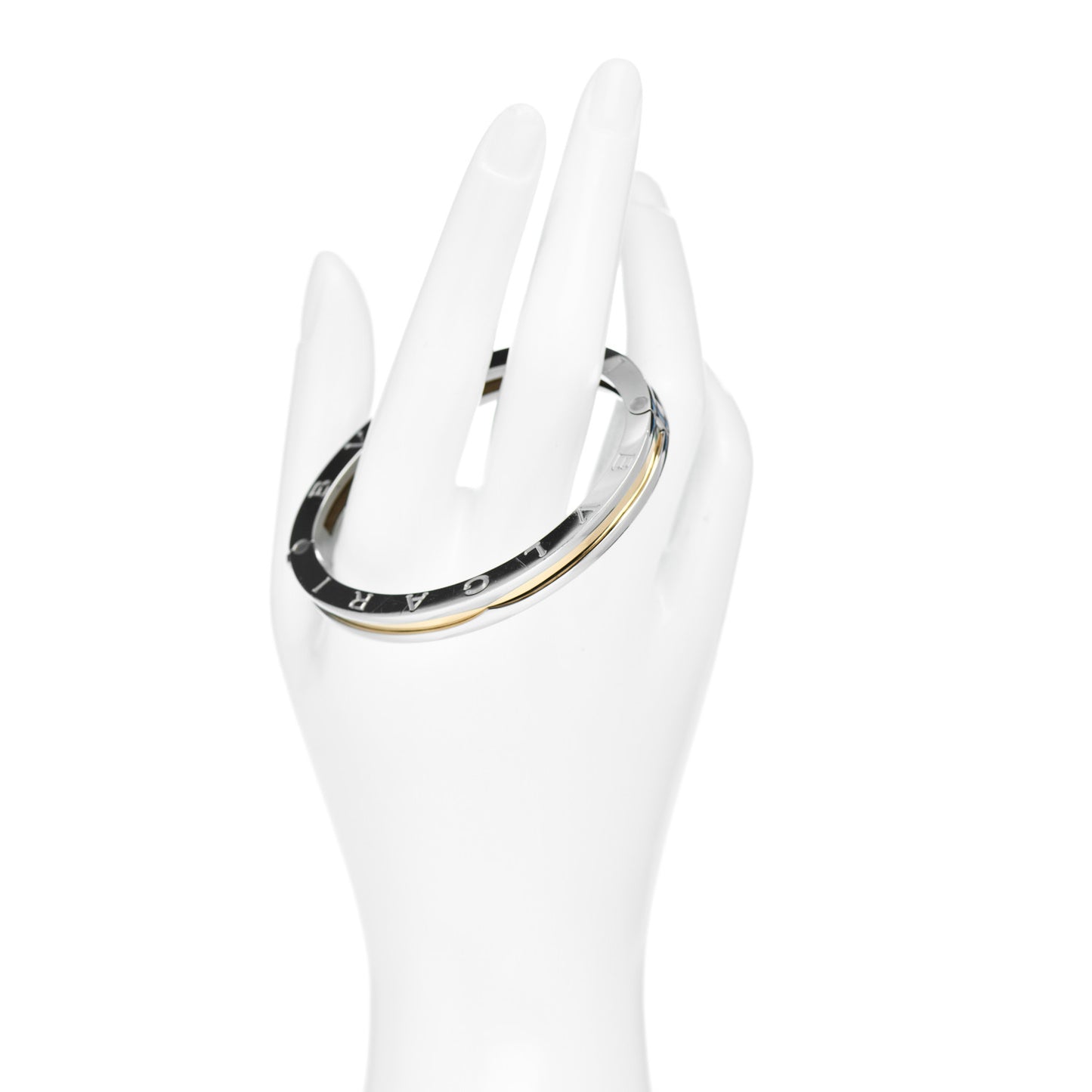 18K Yellow Gold Stainless Steel B.Zero1 Bangle Bracelet
