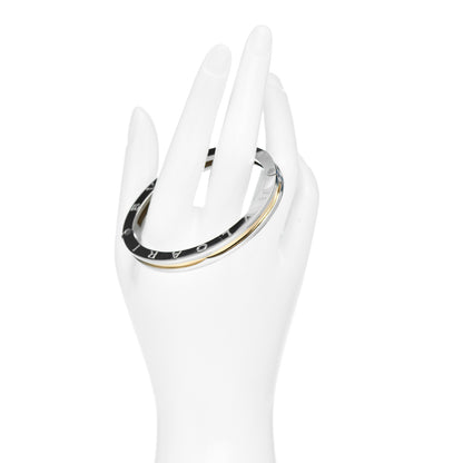Bulgari 18K Yellow Gold Stainless Steel B.Zero1 Bangle Bracelet 2 of 4