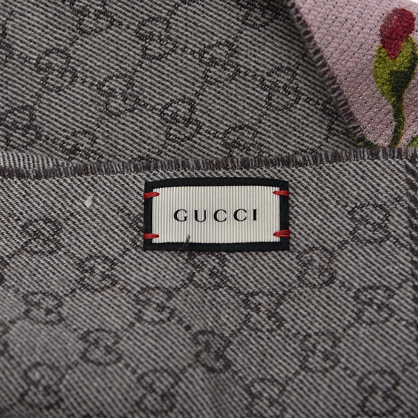 Wool GG Monogram Miniorophin Scarf Shell Pink