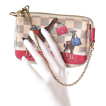 Louis Vuitton Damier Azur 2017 Christmas Animation Mini Pochette Accessories 2 of 9
