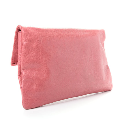 Balenciaga Agneau Giant 12 Gold Hardware Envelope Clutch Rose Bonbon 3 of 7