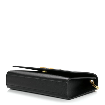 Saint Laurent Grain De Poudre Medium Classic Monogram Kate Satchel Black 11 of 13