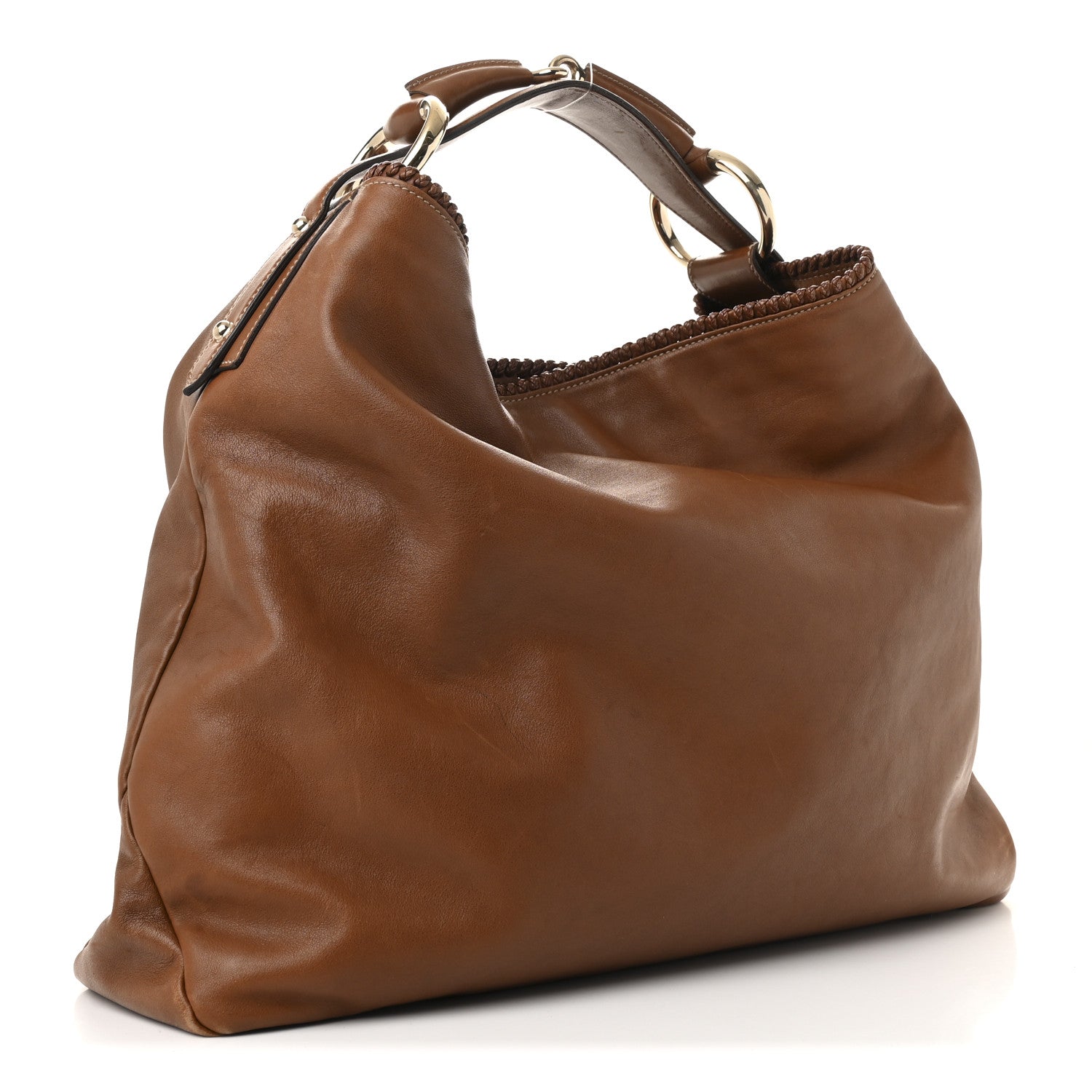 Gucci Calfskin Large Horsebit Chain Hobo Brown 3 of 13