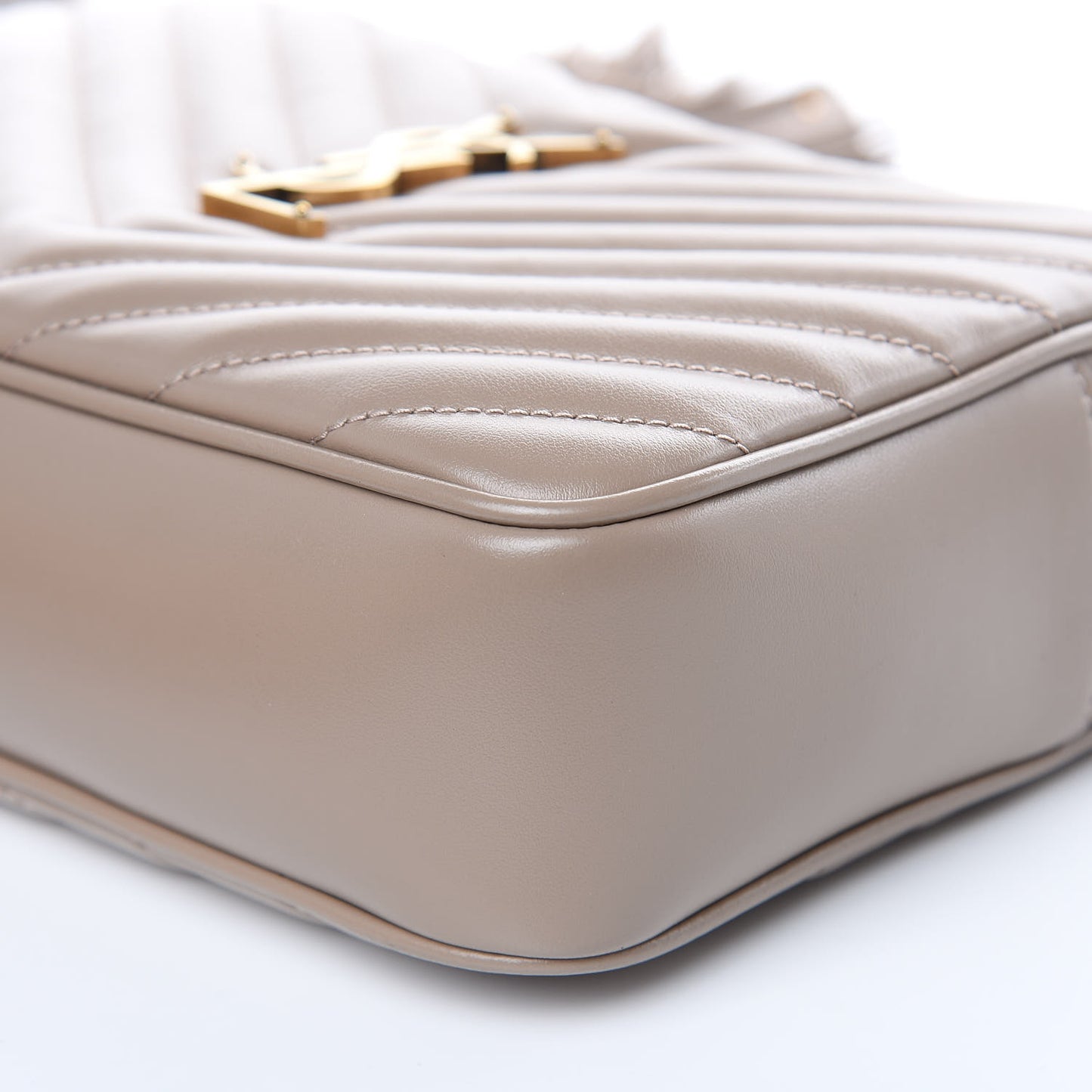 Calfskin Matelasse Monogram Lou Camera Bag Dusty Grey