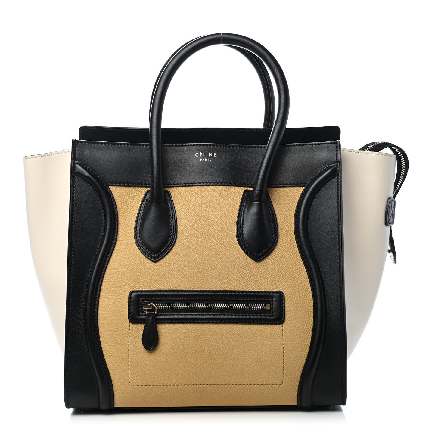 Velluto Calfskin Tri-Color Mini Luggage Vanilla
